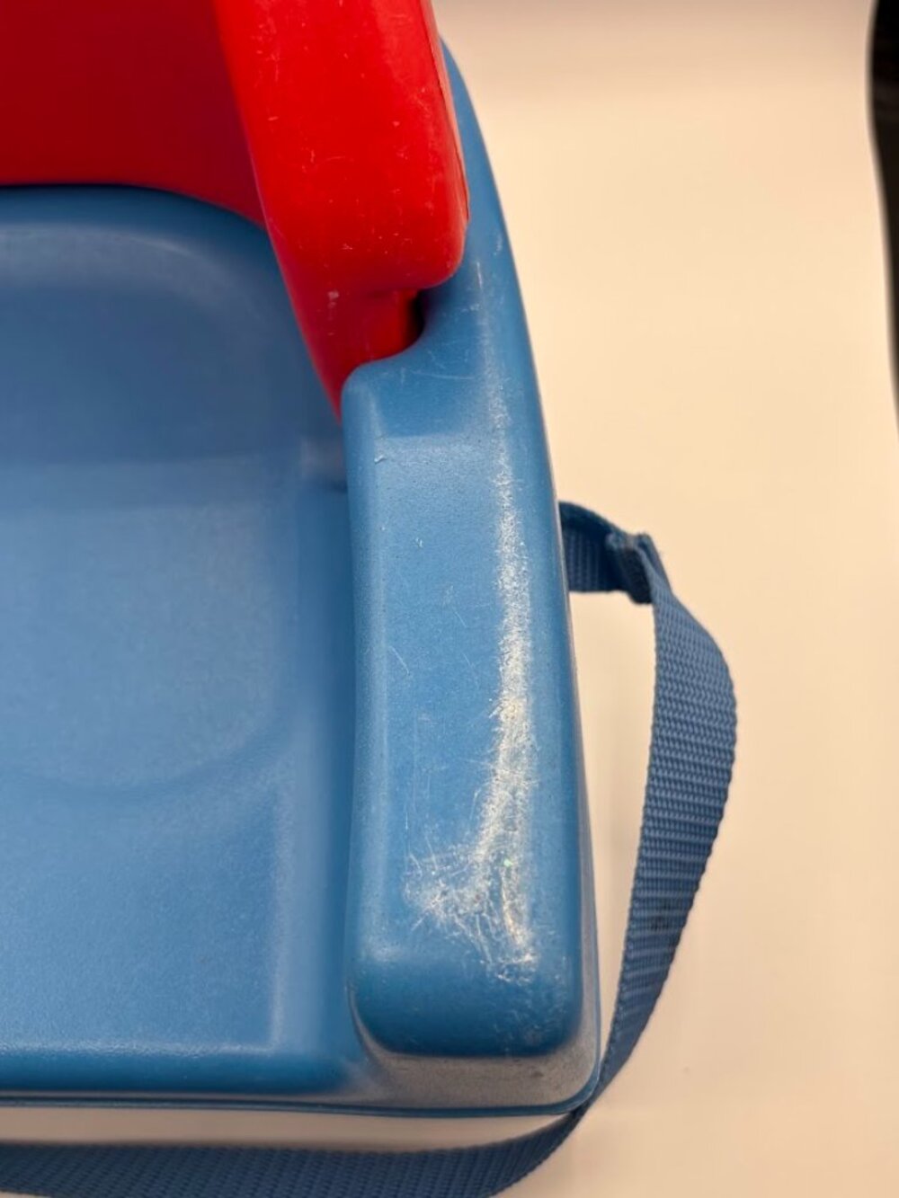 Fisher Price Grow with Me Booster Seat Chair Straps Red Blue Vintage 1990s - Picture 5 of 8